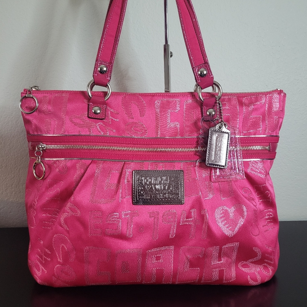 Coach Poppy Graffiti Scribble Shoulder Bag - Picture 11 of 15